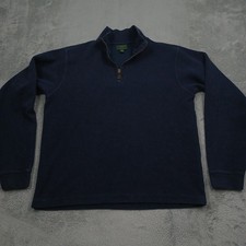 CC Filson Sweater Mens Large Blue 1/4 Zip Pullover Outdoor Cotton Wool Blend picture
