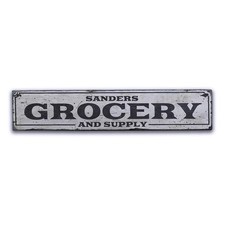 Grocery Decor, Wood Grocery Sign -Distressed Wooden Sign picture