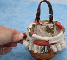 Longaberger 2002 Extra Small Gatehouse Basket Fabric Liner And Protector picture