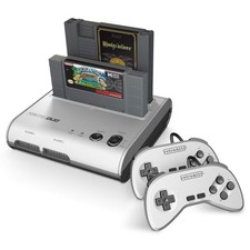 Retro-Bit RetroDuo Dual 2-in-1 Retro Console for SNES & NES Games - Silver/Black picture
