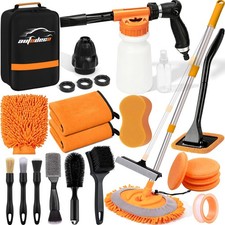 AUTODECO Car Wash Detailing Kit Cleaning Set with Foam Gun Sprayer, Orange picture