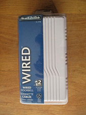 NEW Heath Zenith Wired Mechanical Doorbell Chime, White, Plastic, Wired, 2 Tunes picture
