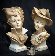 Paranormal Watcher Pair Haunted Spirit Male Female Vintage Spirit Vessels picture