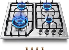 Gas Stove Top with 4 Burner Built-in Gas Cooktop 24 inch Stainless Steel NG/LPG picture