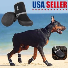 4PCS Small Medium Large Dog Anti-slip Shoes Boots Paw Protector Reflective Strip picture