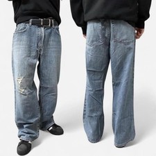 Eddie Bauer Distressed Baggy Jeans W36 x L30 Blue Denim Y2K picture