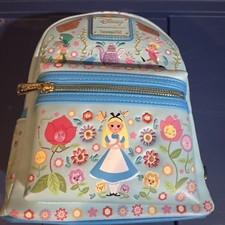 Loungefly Disney Alice in Wonderland Floral Folk Art Mini Backpack picture