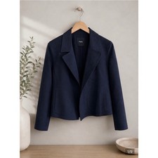 NWOT: Theory Sileena Wool Blend Open Front Felt Jacket picture