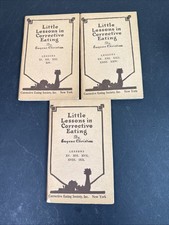 1910s Eugene Christian Little Lessons In Corrective Eating 3 Booklet Lot picture