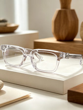 Chrome Hearts See You in Tea Transparent Frame Clear Lens Square Eyeglasse picture