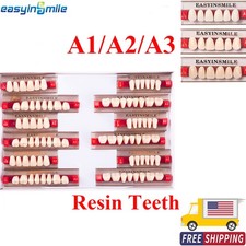 84/96pc Dental Acrylic Resin Denture Teeth Anterior Upper Lower Full SetA1/A2/A3 picture
