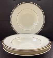 Set of 4 VTG Royal Doulton OLYMPIA H 5136 Rimmed Soup/Pasta Bowls 8” England picture