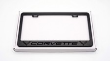Black on Black Corvette License Plate Frame Premium Metal picture