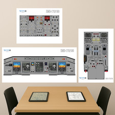 Embraer E175 / E170 E-Jet Cockpit Poster – Pilot Familiarization Training – E170 picture