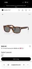 NEW with Tags YSL Yves Saint Laurent Men’s Sunglasses Tortoise Shell Acetate picture