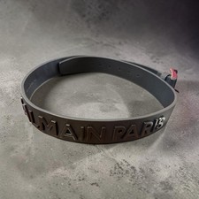 Balmain Paris Black Logo Belt Size 90/105 Raised Lettering w/ Tags MSRP $600 picture