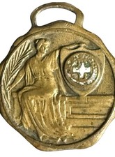VINTAGE P. P. O. Co. White Cross Safety Award ANTIQUE One Year Without Injury picture
