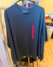 Eddie Bauer Men’s XL Regular Solid Gray Long Sleeve Crew Neck T-Shirt picture