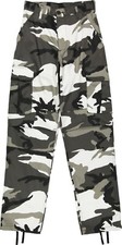 Men's Urban City Camo Cargo Pants | Military BDU Fatigues, Snow Camouflage Cargo picture