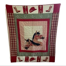 Vintage Longaberger Homestead rare horse quilt picture