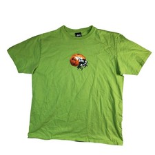 Stussy VTG Y2K Ladybug Mens Large Green Short Sleeve T Shirt picture