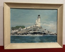 1961 Isles-of-Shoals Oil Painting By Celia M Stratton-Paint Tested By Grumbacher picture