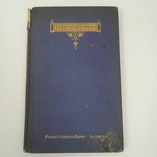 Antique 1870 Tennyson's Poems Harper's Complete Edition Illustrated Hardcover picture