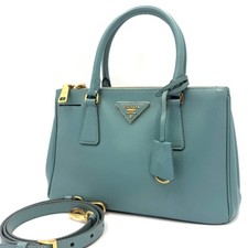 Prada Galleria 1BA863 Saffiano Leather 2WAY Handbag Shoulder Bag Celadon Blue picture