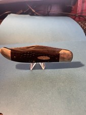 Vintage 1940-64 CASE XX 2 Blade 6265 SAB Hunter Pocket Knife Red Bone Handle picture