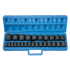 Grey Pneumatic 1326M 26-Piece 1/2 Inch Drive Metric Impact Socket Set 10-36 mm picture