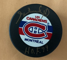Henri Richard Autographed Montreal Canadiens Puck With HOF 79 COA picture