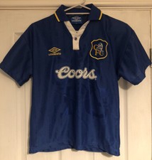 Chelsea FC Football Shirt 1995-1997 Hughes 8 - LB Large Boys - RARE SOUGHT AFTER picture