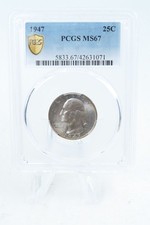 1947-P PCGS MS67 Washington Quarter Business Strike 25C picture