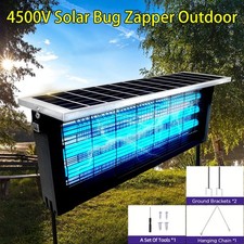 Solar Bug Zapper Outdoor Mosquito Zapper 4500V Waterproof Rechargeable Fly Trap picture