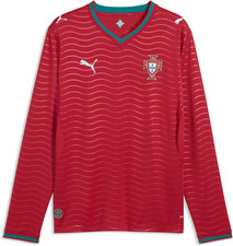 Puma Portugal 2026 Home Long Sleeve Replica Red Mens Jersey NEW picture