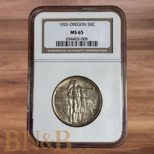 1926 Oregon Trail Commemorative Half Dollar NGC MS65 Toned picture