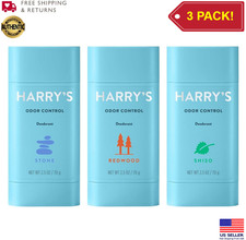 Harry's Men's Deodorant Odor Control Stone, Shiso, Redwood 2.5oz  Variety Pack picture