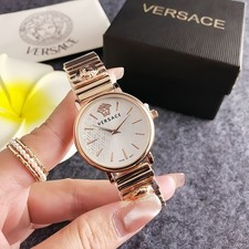 Timeless Versace 32mm Quartz Watch with Alloy Wristband and Box picture
