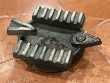 ALFARAZ SPAIN MCM VINTAGE 1960S GREEN BROWN BIRD FISH ASHTRAY BOWL SIGNED RAD MO picture