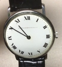 Ebel Watches Of Switzerland Rare Vintage Mechanical Ultra Thin Mens Watch 1970s picture