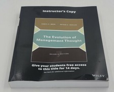 The Evolution of Management Thought Arthur G., Wren, Daniel A. EVALUATION COPY picture