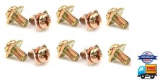 10pcs 4mm Amplifier Terminal Screws Square Washer POWER GROUND SPEAKER Amp Screw picture