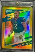Jalen Hurts RARE GOLD  REFRACTOR INVESTMENT CARD  PANINI EAGLES MINT picture