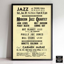 Modern Jazz Quartet - Bill Evans - Ornette Coleman poster - Town Hall - 1960 picture