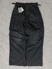 Balenciaga Large Cargo Pants XS Black Faded Ripstop Zip-Off Convertible 746493 picture