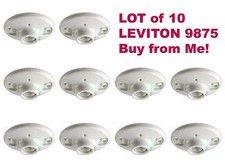 10-PK LEVITON Medium Base One-Piece PORCELAIN Box Mount LAMPHOLDER NEW 9875 picture