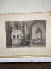 ITALY MILAN TOMB OF ST. AMBROSE - 1836 ANTIQUE PRINT ENGRAVING picture