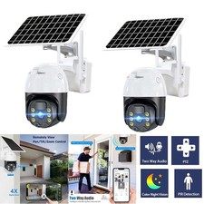 2-4 Pcs WiFi6 Solar Battery Powered Wireless Security Camera Sys Outdoor 3MP PTZ picture