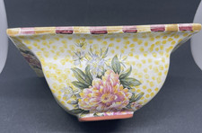 Vintage MACKENZIE-CHILDS Victoria & Richard 7.75” Square Red Clay Bowl picture