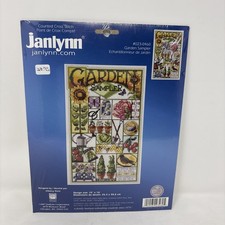 Janlynn Counted Cross Stitch Kit ~ GARDEN SAMPLER ~ 10X16